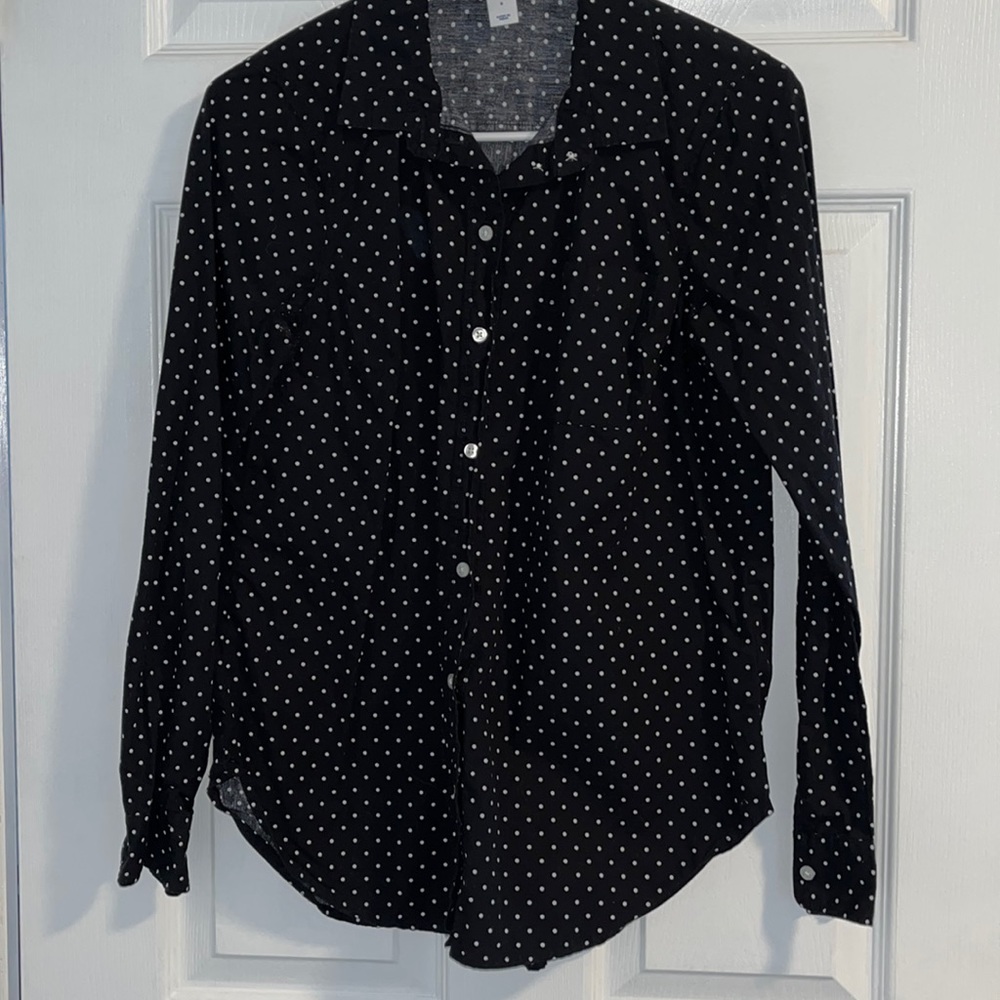 Polka dot button down